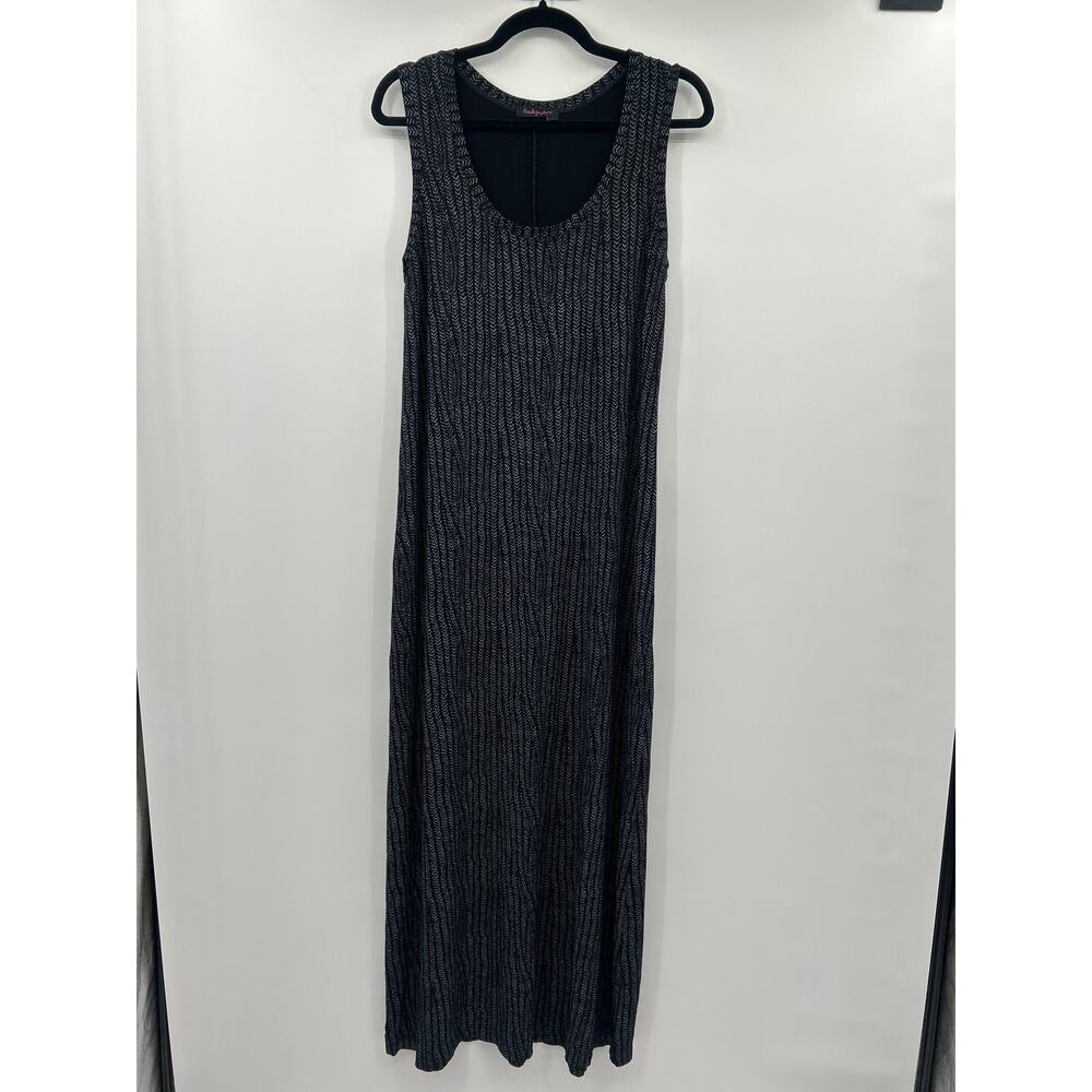 Fresh Produce Maxi Dress USA Made Rayon Lycra Sleeveless Size M Minimalist